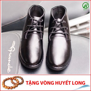 [Video- Ảnh Thật] Giày Boot Nam Cổ Lửng Màu Đen Da Nhám Đế Khâu Chắc Chắn - M443-DENNHAM(HL)