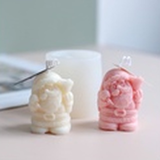 Khuôn Silicon Hình Ông Già Noel 3D Làm Thủ Công, Nến Thơm