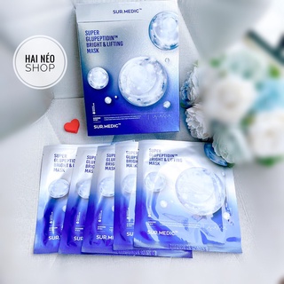 [DATE 09/22] Hộp 5 miếng Mặt Nạ Thạch Trắng Da, Khử Thâm Sạm Nám, Căng Bóng Sur.Medic Glupeptidin Bright Lifting Mask