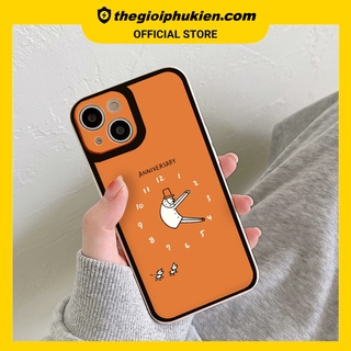 Ốp iphone - Ốp lưng iphone cạnh vuông đồng hồ hình nộm dành cho ip 6 đến 14promax - ng293