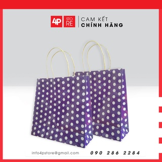 TÚI GIẤY CHẤM BI TÍM 22X22.5X8.5CM