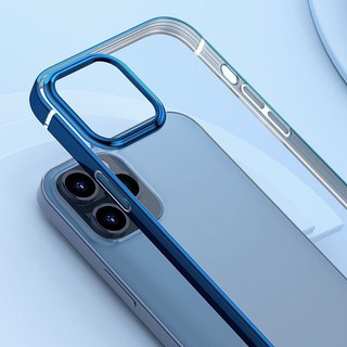 Ốp lưng Silicone dẻo trong suốt viền si màu Baseus Shining Case cho iPhone 12 mini / iPhone 12 / iPhone 12 Pro / iPhone