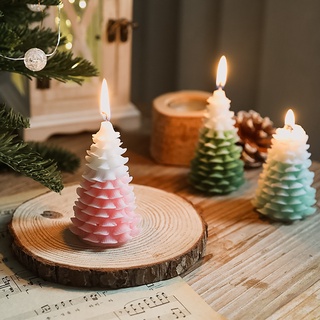 Nến Thơm Hình Cây Thông Giáng Sinh Không Khói, Phụ Kiện Decor Chụp Ảnh