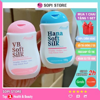 [3 Tặng 1] Dung Dịch Vệ Sinh Hana VB Soft Silk Hanayuki Chính Hãng 150g dùng được cho cả nam nữ và bà bầu - Sopi Store