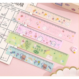 Thước kẻ nhựa dẻo 15cm nhiều hình hoạt hình dễ thương SakuraShop