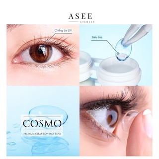 Kính áp tròng trong suốt chống tia UV cận 1-6 độ COSMO Chính Hãng [ Mã S06 ]