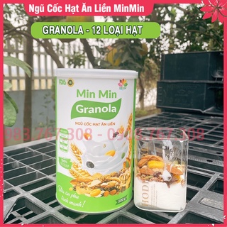 Granola Min Min Ngũ Cốc Nguyên Hạt Ăn Liền Mix Trái Cây Sấy Cao Cấp Hộp 500gr MinMin