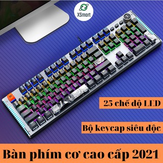 Bàn Phím Cơ Gaming Mẫu Mới K968 SUPER GAME 2021 Có 25 Chế Độ Led Đổi Màu Keycap Siêu Xịn, Tương Thích Máy Tính PC LAPTOP