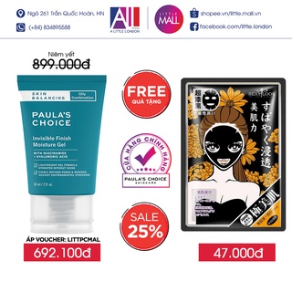 Kem dưỡng đêm da dầu Paula's Choice skin balancing invisible finish moisture gel 60ml TẶNG mặt nạ Sexylook (Nhập khẩu)