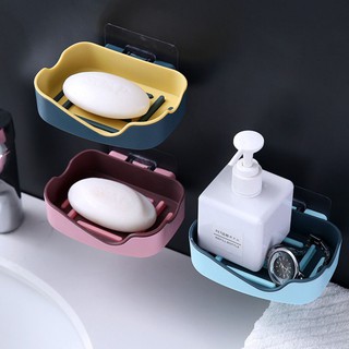 Khay Kệ Đựng Xà Bông Xà Phòng Dán Tường 2 Lớp Cao Cấp Tiện Dụng