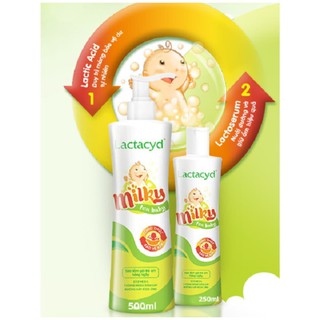 Sữa Tắm Gội Em Bé Lactacyd Milky 500ml
