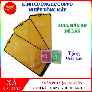 [Giá Sỉ] Kính cường lực OPPO các dòng Reno 3, Reno 4, Reno 5, A12, A31,A52, A53, A91, A92, A93, K3 Full Màn 9D