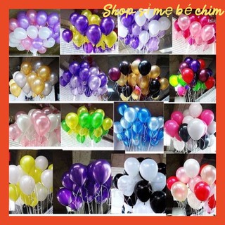 Bóng Bay Nhũ 100 quả Hàng Đẹp 10" (Loại 1) Sỉ ( Có ảnh thật)