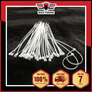 Dây rút nhựa màu trắng  FREESHIP  Dây rút nhựa đủ kích cỡ 10CM, 20CM, 30CM, 40CM (1 bịch 70 dây) - Huy Tưởng