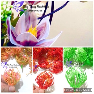 1 chùm nhuỵ nhựa dẻo làm hoa voan, hoa giấy, hoa vải