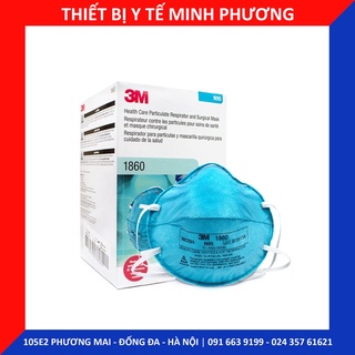 [Bán lẻ từng chiếc] Khẩu trang bảo hộ 3M N95 1860 tiếp xúc trực tiếp với bệnh nhân