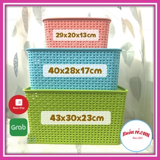 Giỏ Nhựa Hàn Quốc Song Long Có Nắp Size Tiểu Chất Liệu Nhựa Bền Đẹp ( MS: 2572 )00810