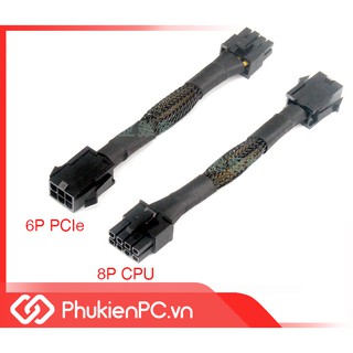Dây nguồn 6pin card pcie sang 8pin CPU