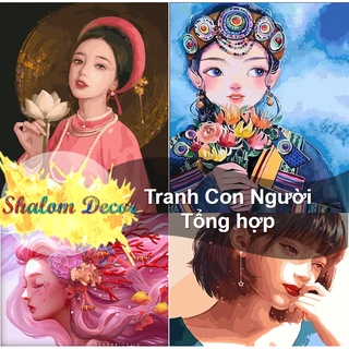 Tranh Tô Màu Theo Số, Tranh Số Hóa, Gia ĐÌnh và Cô Gái Tổng Hợp SHALOM DECOR