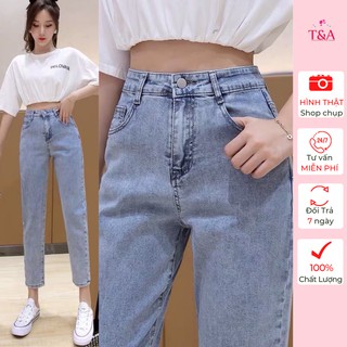 Quần jean baggy nữ ulzzang trơn thời trang  Tashop - 435
