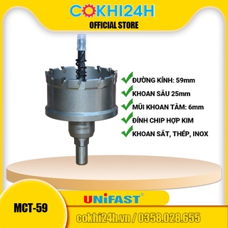 Mũi khoét 59mm Unifast MCT-59 hợp kim [ Phi 59 ]