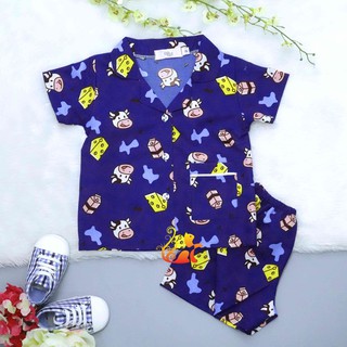 Đồ Bộ Mặc Nhà "Bò - Pho mát" Pijama Kate Thái - Cho Bé 8 - 38kg.