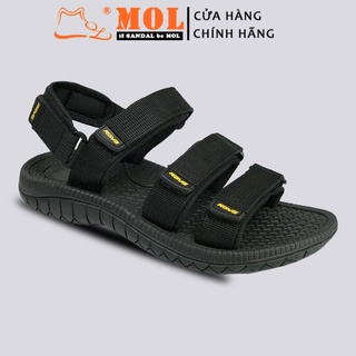 Giày sandal nam 3 quai ngang có quai hậu tháo rời mang đi học đi biển du lịch hiệu Rova RV39-1B