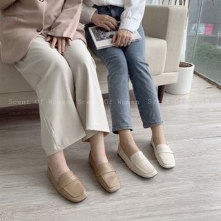 Giày bệt loafer nữ mũi vuông Happy Feeling dáng Hàn Quốc