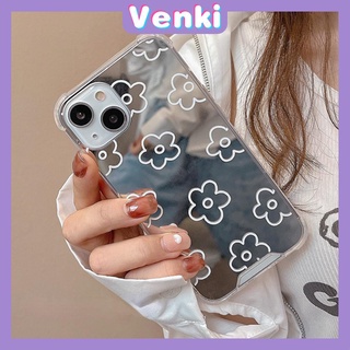 iPhone Case Acrylic Luxury Makeup Mirror Airbag Shockproof Protection Camera Flowers Simple Cute Compatible For iPhone 11 iPhone 13 Pro Max iPhone 12 Pro Max iPhone 7Plus iPhone xr