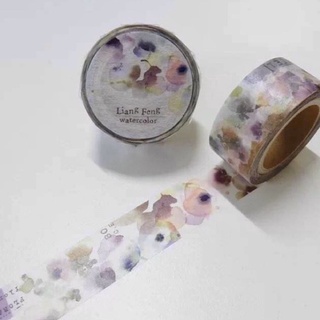 (Chiết theo chu kỳ) Băng dính washi tape hoạ tiết hoa nhà Liang Feng #1