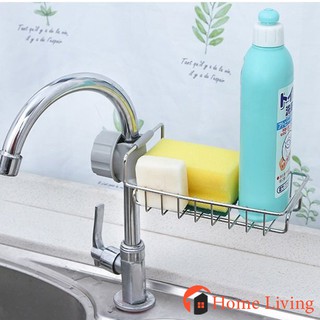 Giá Inox Để Giẻ Rửa Bát Gắn Vòi Nước Tiện Lợi