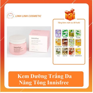 (tặng mặt nạ 3D) 50ml Kem dưỡng Innisfree Tone Up Cream - Kem dưỡng trắng da nâng tông Innisfree Jeju Cherry Blossom