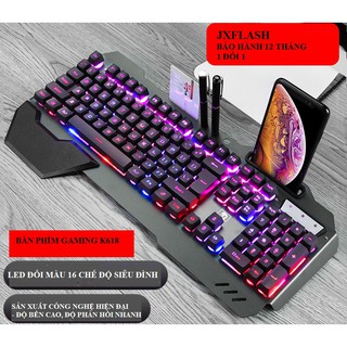 [ BẢN CAO CẤP] Bàn Phím Gaming, Bàn Phím Máy Tình K618 Led Đổi Màu 16 Chế Độ Siêu Đỉnh [CÓ BẢO HÀNH]