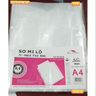 Sơ mi lỗ đựng tài liệu dày 6C