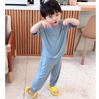 TE6. Alibaba đồ bộ ngủ mùa hè cho bé trai, bé gái. Chất vải mát mịn thân thiện da bé. quần áo ngủ cho bé (NamyShop39)