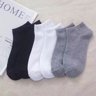 Tất Vớ Trơn Cổ Ngắn Nam Nữ 🦋FREESHIP🦋Đủ 3 Màu Trắng Đen Ghi