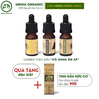 Combo 3 lọ Tinh Dầu UMIHA gồm - Ngọc Lan Tây, Gỗ Hồng, Hương Thảo (10mlx3) - Hữu cơ nguyên chất