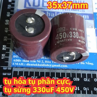 2 con tụ hóa tụ phân cực, tụ sừng 330uF 450V tháo máy kde1831