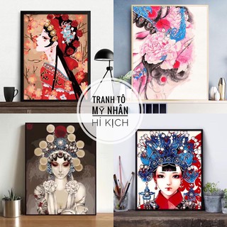 Có sẵn Tranh số hoá tự tô mỹ nhân hí kịch