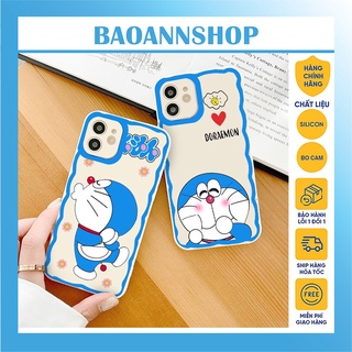 Ốp lưng iphone hình Doraemon viền camera màu cạnh vuông bảo vệ camera iphone 7plus/8plus/x/xs/xsmax/11/12/13/promax