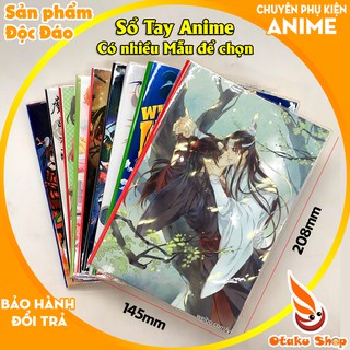 Sổ tay Anime Ma Đạo Tổ Sư + Thiên Quan Thứ phúc khổ A5 bìa in hình hoạt hình xinh xắn giấy dày có kẻ sọc 120 trang