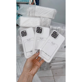 Ốp lưng silicon có khe đựng thẻ cho iPhone