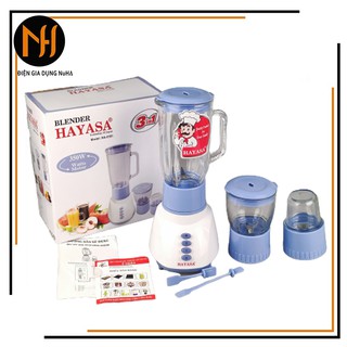 Máy xay sinh tố Gia đình, xay thịt, rau củ đa năng 3 cối Hayasa Ha0801, công suất 350W, xay đa chức năng, bảo hành 12T