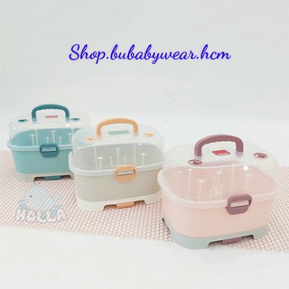 Giá úp bình sữa Holla cao cấp có nắp đậy vệ sinh cho bé