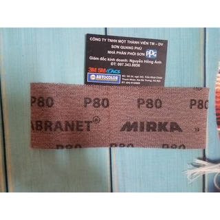 Combo 50 tờ Nhám lưới chữ nhật Abranet 70x198mm P80