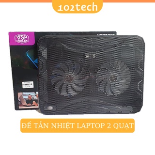 Đế tản nhiệt laptop N21, 2 quạt, mát nhanh, laptop 12 đến 17 inch, có đèn led, có chân nâng đế