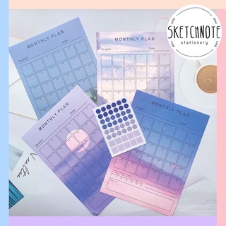 Set lập kế hoạch tháng monthly planner KH017