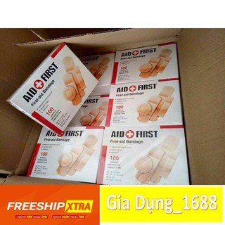 BĂNG GÂUCAM KẾT CHUẨNBĂNG GẠC Y TẾ TIỆT TRÙNG AID FIRST hộp 100 cái Tuyển Sỉ(TUYỂN SỈ)