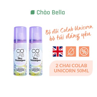 Combo 2 Chai Dầu Gội Khô Colab Hương Hoa Nhài Và Vani Ngọt Mát 50ml | Tóc Sạch Bồng Bềnh Và Vào Nếp Trong 5 Giây