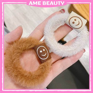 Chun buộc tóc bản to hình ngôi sao, mặt cười smile hot trend, thời trang Hàn Quốc